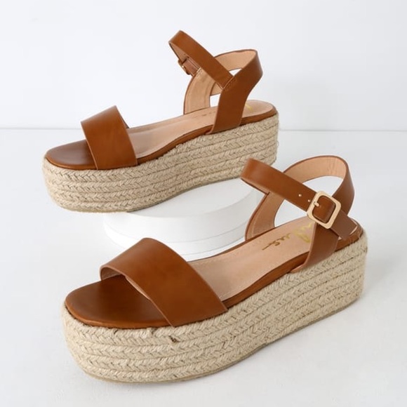 tan espadrille flatform sandals